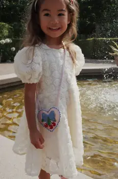 Konges Slojd rochie fete ALLY DRESS culoarea bej, mini, evazati, KS103165 imagine