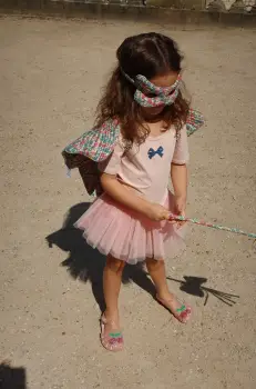 Konges Slojd rochie fete BALLERINA DRESS culoarea roz, mini, evazata, KS102647 imagine