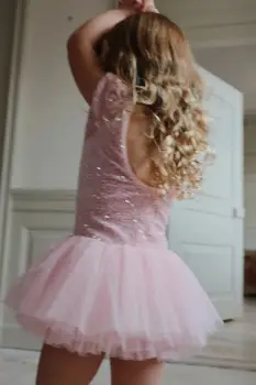 Konges Slojd rochie fete BALLERINA DRESS culoarea roz, mini, evazati, KS103686 imagine