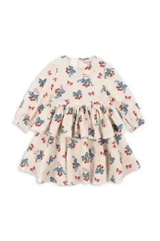 Konges Slojd rochie fete ELIN DRESS GOTS culoarea bej, mini, evazati, KS103794 imagine