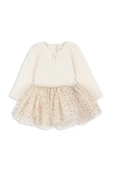 Konges Slojd rochie fete FAIRY BALLERINA DRESS culoarea bej, mini, evazati, KS101511 imagine
