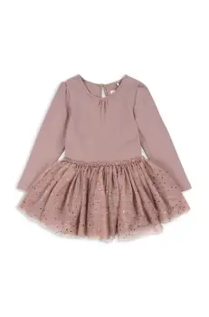 Konges Slojd rochie fete FAIRY BALLERINA DRESS GRS culoarea bej, mini, evazati, KS101967 imagine
