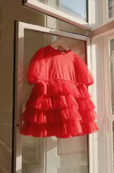 Konges Slojd rochie fete FAY DRESS GRS culoarea rosu, mini, evazati, KS101971 imagine
