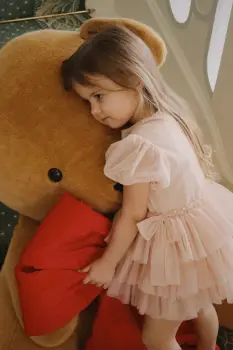 Konges Slojd rochie fete FAY DRESS GRS culoarea roz, mini, evazati, KS104296 imagine