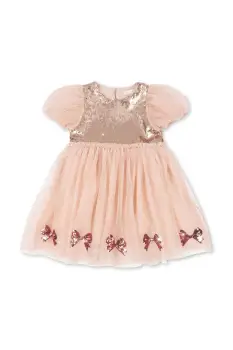 Konges Slojd rochie fete MEI DRESS culoarea roz, mini, evazati, KS103906 imagine