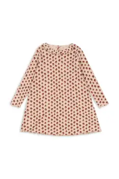 Konges Slojd rochie fete NIA DRESS GOTS culoarea portocaliu, mini, evazati, KS103942 imagine