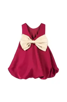 Konges Slojd rochie fete SHEENA DRESS culoarea bordo, mini, evazati, KS103977 imagine