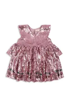 Konges Slojd rochie fete STARLA SEQUIN DRESS culoarea roz, mini, evazati, KS101689 imagine