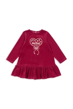 Konges Slojd rochie fete VELOU DRESS GOTS culoarea bordo, mini, evazati, KS104029 imagine