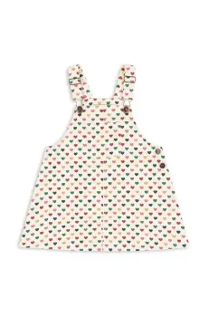 Konges Slojd rochie FRANKIE OVERALL DRESS GOTS culoarea bej, maxi, evazati, KS103181 imagine