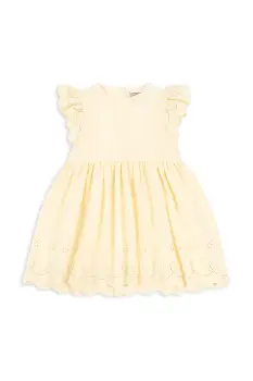 Konges Slojd rochie POSEY DRESS culoarea galben, mini, evazati, KS103192 imagine