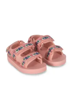 Konges Slojd sandale copii SUN SANDAL PRINTED culoarea roz, KS102561 imagine