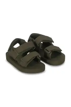 Konges Slojd sandale copii SUN SANDAL SOLID culoarea verde, KS102558 imagine