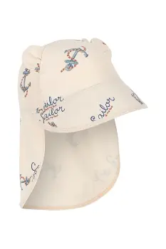 Konges Slojd sapca de baseball pentru copii ASTER BEAR SWIM HAT GRS culoarea bej, cu imprimeu, KS103269 imagine