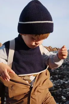 Konges Slojd sapca de lana pentru copii LOULI HAT culoarea albastru marin, de lana, KS101258 imagine