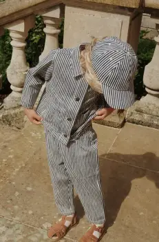 Konges Slojd sapca din bumbac pentru copii FENDER CAP GOTS culoarea negru, modelator, KS102804 imagine