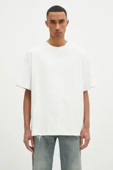 KSUBI tricou din bumbac Sott Ekcess barbati, culoarea alb, cu imprimeu, MPS25TE041 imagine