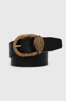 Kurt Geiger London curea de piele femei, culoarea negru imagine