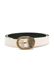 Kurt Geiger London curea de piele Mayfair culoarea bej, 5257841109 imagine