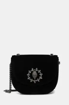 Kurt Geiger London geanta de mana din catifea Chelsea culoarea negru, 5365200789 imagine