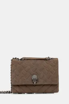 Kurt Geiger London geanta de mana din piele intoarsa KENSINGTON culoarea maro, 9959847209 imagine