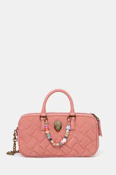 Kurt Geiger London geanta de mana din piele intoarsa KENSINGTON culoarea roz, 3580957219 imagine