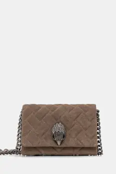 Kurt Geiger London geanta de mana din piele intoarsa MINI KENSINGTON culoarea maro, 9594547209 imagine