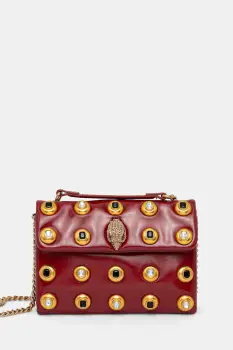 Kurt Geiger London geanta de piele KENSINGTON culoarea bordo, 4700250319 imagine