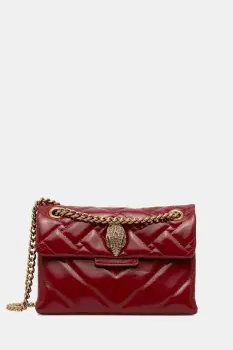 Kurt Geiger London geanta de piele KENSINGTON culoarea bordo, 846350319 imagine