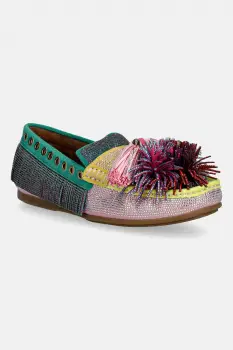 Kurt Geiger London mocasini din piele intoarsa Pom Pom Moccasin imagine