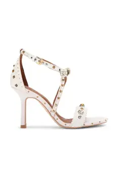 Kurt Geiger London pantofi cu toc Mini Bow Eyelet Sandal culoarea bej, 4711944109 imagine