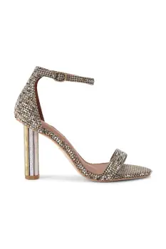 Kurt Geiger London pantofi cu toc Perspex Heel Sandal culoarea auriu, 4726940609 imagine