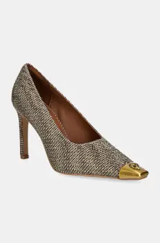 Kurt Geiger London pantofi cu toc Regent Court culoarea bej, 3448449609 imagine