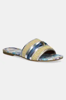 Kurt Geiger London papuci Southbank Flat Sandal femei, culoarea auriu, 2025249689 imagine