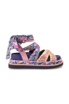 Kurt Geiger London sandale cu platforma pentru femei Orson Cross Scarf Sdl imagine