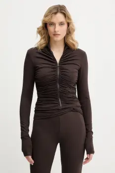 La Mania bluza ANNIKA culoarea maro, uni, ANNIKA imagine