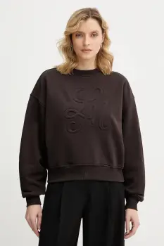 La Mania bluza CREMA culoarea maro, uni, CREMA imagine