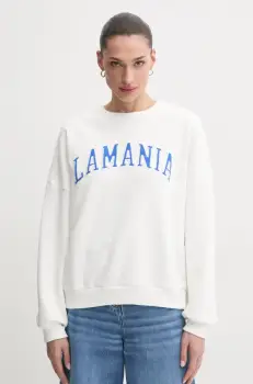 La Mania bluza femei, culoarea alb, cu imprimeu, URBAN imagine