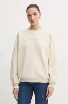 La Mania bluza femei, culoarea bej, cu imprimeu, LOVELY imagine