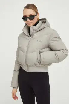 La Mania geaca de puf femei, culoarea bej, de iarna imagine