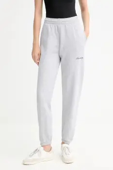 La Mania pantaloni de trening DUO culoarea bej, uni, DUO imagine