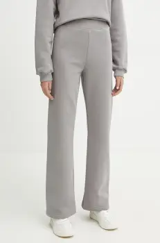 La Mania pantaloni de trening femei, culoarea bej, neted, LARRY imagine