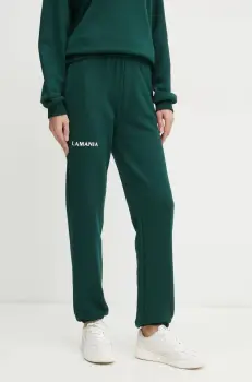 La Mania pantaloni de trening SOUL.3 culoarea verde, cu imprimeu, SOUL.3 imagine