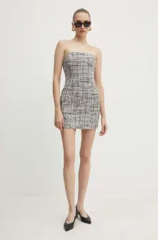 La Mania rochie culoarea alb, mini, drept, BELLA imagine