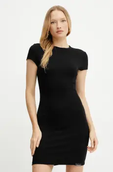 La Mania rochie culoarea negru, mini, mulata, ZOYA imagine