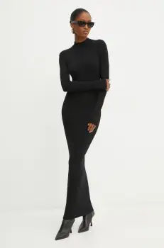 La Mania rochie FALLON culoarea negru, maxi, mulata, FALLON imagine