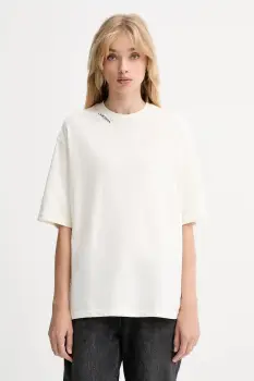 La Mania tricou din bumbac culoarea bej, ADELL imagine