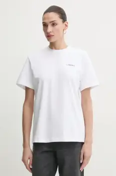 La Mania tricou din bumbac femei, culoarea alb, BONI.3 imagine