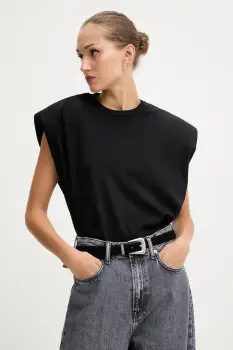 La Mania tricou din bumbac MARIKA culoarea negru, MARIKA imagine