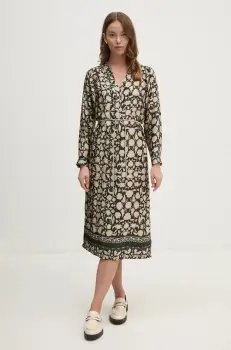 La Petite Francaise rochie PFREDEVABLE culoarea verde, midi, drept, PFREDEVABLE imagine